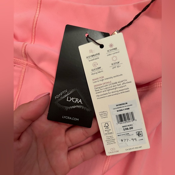 CALIA Women’s *Inspire* High Waisted 7/8 Leggings with pockets - Picture 4 of 5